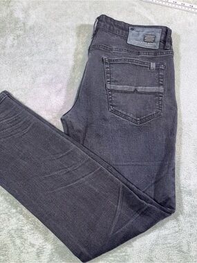 Buffalo David Bitton Men's Dark Grey Jeans Size 32x32 Mid Rise 9.5